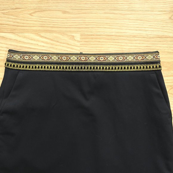 The Kooples Black Wool Beautifully Crafted Waist Pencil Mini Skirt, Size S - Picture 2 of 11